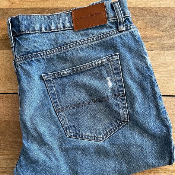 Lucky Brand - Mens Jeans - 223 Straight Washed-out Heavy Duty - W40 L30 - Picture 1 of 9